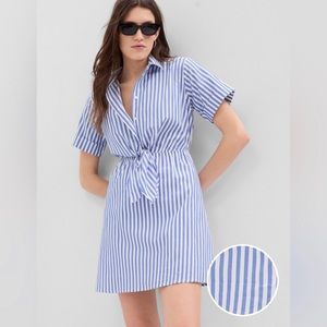 Gap NWT Tie Front Shirt Dress